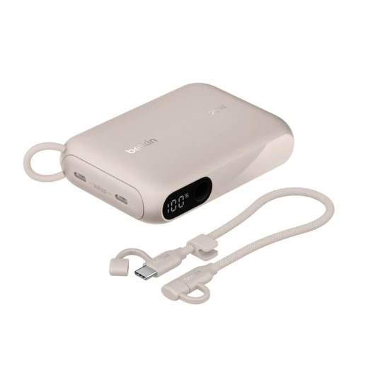 Belkin BoostCharge 10K Power Bank with Digital Display, 20W USB-C, Sand Belkin BoostCharge 10K Power Bank with Digital Display, 20W USB-C, Sand