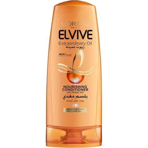 L'Oreal Elvive Nourishing Conditioner for Normal Hair: Intense Hydration and Shine, Detangling Formula with 400ml for Daily Use, Leaving Hair Smooth and Manageable