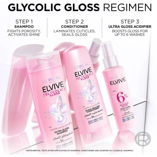 L'Oréal Paris Hair Expertise Glycolic Acid Ultra Shine Shampoo 600ml for Dull Hair - L'Oreal Paris - Image 3
