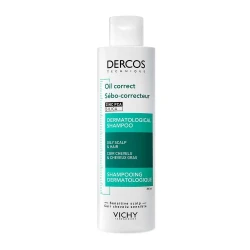 Vichy Dercos Oil Correct Shampoo for Oily Hair, Zinc PCA & Silica 200ml
