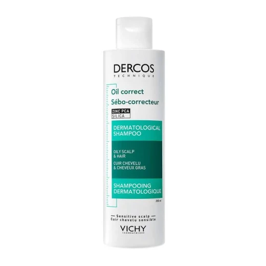 Vichy Dercos Oil Correct Shampoo for Oily Hair, Zinc PCA & Silica 200ml Vichy Dercos Oil Correct Shampoo for Oily Hair, Zinc PCA & Silica 200ml