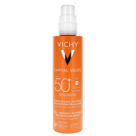 Vichy Capital Soleil Cell Protect SPF50+ Sunscreen Spray 200ml, UVA/UVB Protection Vichy Capital Soleil Cell Protect SPF50+ Sunscreen Spray 200ml, UVA/UVB Protection