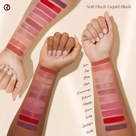 رير بيوتي Soft Liquid Blush – درجة Believe، بلاشر سائل خفيف بلمسة مطفية ناعمة، تركيبة سهلة الدمج وطويلة الثبات تمنح الخدود مظهراً طبيعياً وصحياً - رير بيوتي - Image 3