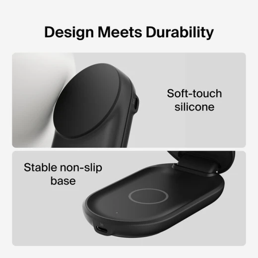 Belkin UltraCharge 2-in-1 Wireless Charger 25W Qi2 Black Charging Station - Belkin - Image 2