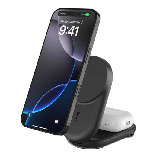 Belkin UltraCharge 2-in-1 Wireless Charger 25W Qi2 Black Charging Station Belkin UltraCharge 2-in-1 Wireless Charger 25W Qi2 Black Charging Station