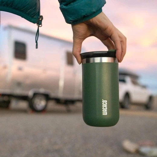 Wacaco Octaroma Vacuum Insulated Mug 300ML – Green, Double Wall Stainless Steel Travel Mug, Keeps Drinks Hot or Cold for Longer, Leakproof Lid, Lightweight Portable Design for Coffee, Tea and Daily Use - WACACO - Image 3