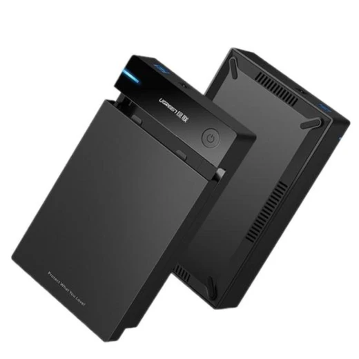 علبة قرص صلب خارجي UGREEN US222-50424B لتوصيل USB 3.0 إلى SATA، علبة قرص صلب مع محول طاقة 12 فولت 2 أمبير - أسود علبة قرص صلب خارجي UGREEN US222-50424B لتوصيل USB 3.0 إلى SATA، علبة قرص صلب مع محول طاقة 12 فولت 2 أمبير - أسود