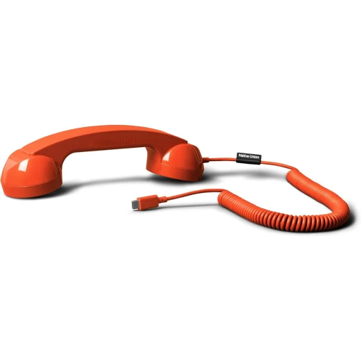 سماعة هاتف Native Union Pop Retro مع USB C، أسود سماعة هاتف Native Union Pop Retro مع USB C، أسود