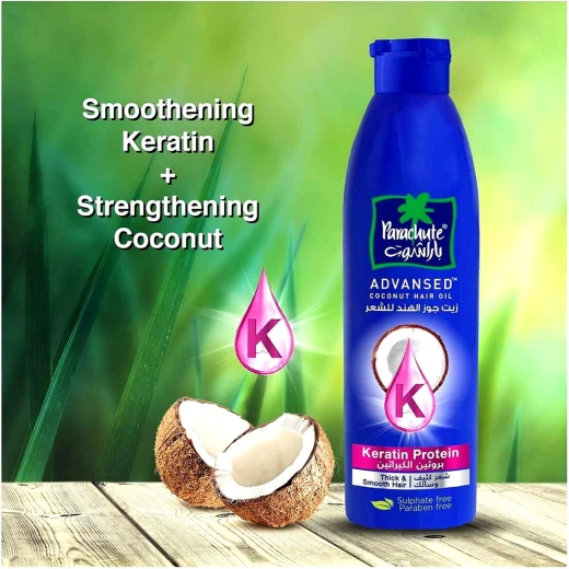 Parachute Coconut Hair Oil With Keratin Protein 300ml For Damaged Hair - Parachute - Image 4