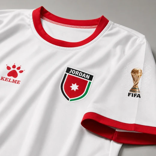 طقم منتخب الأردن للأطفال – تيشيرت وشورت أبيض مع اسم يزن ورقم 11، لعمر12-13 سنوات - إيليت سبورت - Image 4
