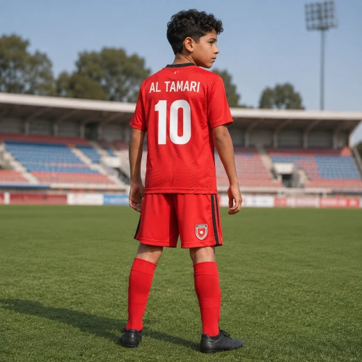 Jordan National Team Kids Football Kit – Red Soccer Shirt and Shorts Set for Boys, Ages 12-13 Years - Elite sport - Image 3