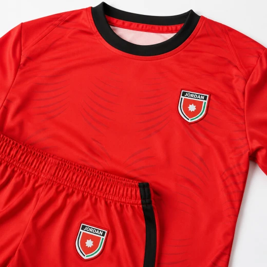 Jordan National Team Kids Football Kit – Red Soccer Shirt and Shorts Set for Boys, Ages 12-13 Years - Elite sport - Image 2