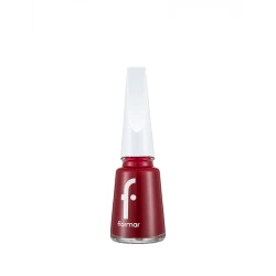 Flormar Nail Enamel 406 Dark Red Long Lasting Polish 11 ML Bottle Perfect for Professional Manicure Stunning Shade for Women with a High Shine Finish