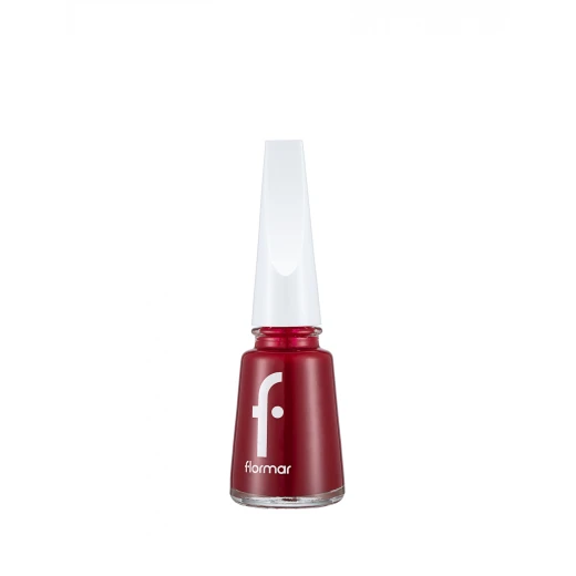 Flormar Nail Enamel 406 Dark Red Long Lasting Polish 11 ML Bottle Perfect for Professional Manicure Stunning Shade for Women with a High Shine Finish