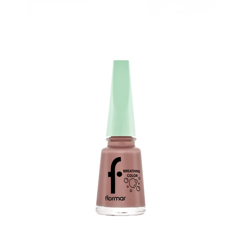 Flormar Breathing Color Nail Enamel 010 Peach N Cream Shimmery Finish 11ml - Flormar