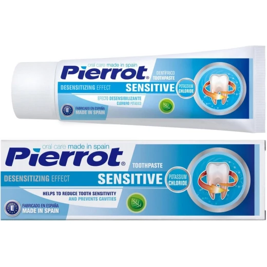 Pierrot Dientes Sensibles Sensitive Toothpaste for Adults Gentle Formula with UV Filter and Antioxidants 75ml Pierrot Dientes Sensibles Sensitive Toothpaste for Adults Gentle Formula with UV Filter and Antioxidants 75ml