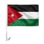 علم سيارة أنيق عالي الجودة – مقاس 50×30 سم، سهل التثبيت للمناسبات الوطنية والتشجيعية - نوت بوكس