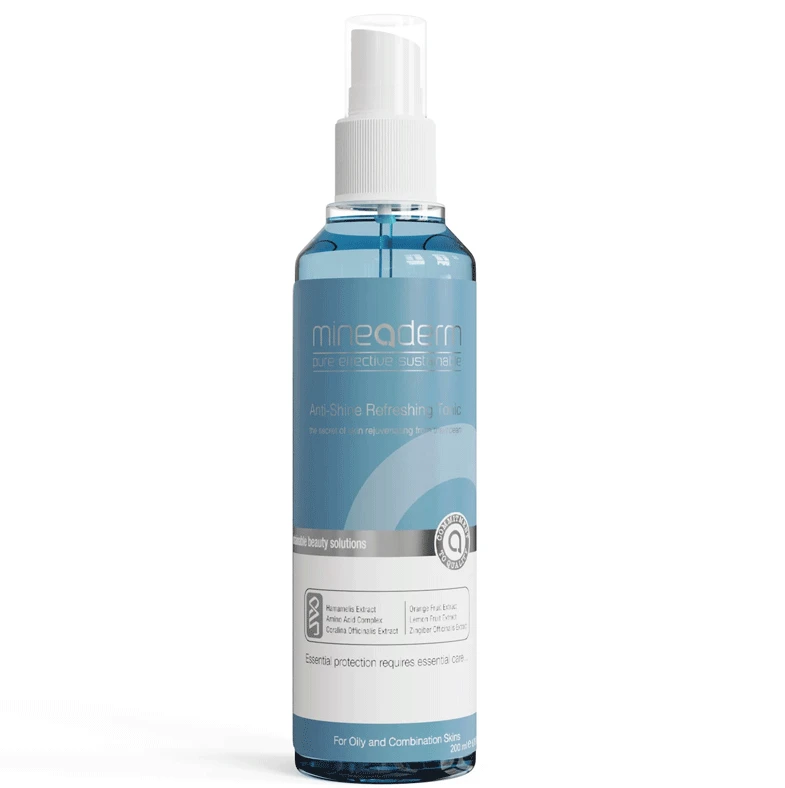 Mineaderm Anti Shine Refreshing Tonic 200ml, Controls Oil, Matte Finish, Face Toner - Mineaderm