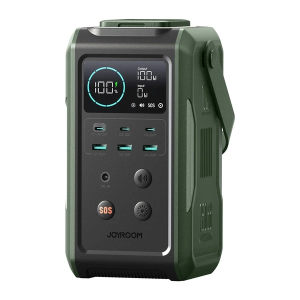 بنك طاقة جوي روم JR PBF10 75000 مللي أمبير، شحن سريع 100 واط، أخضر زيتوني - جوي روم