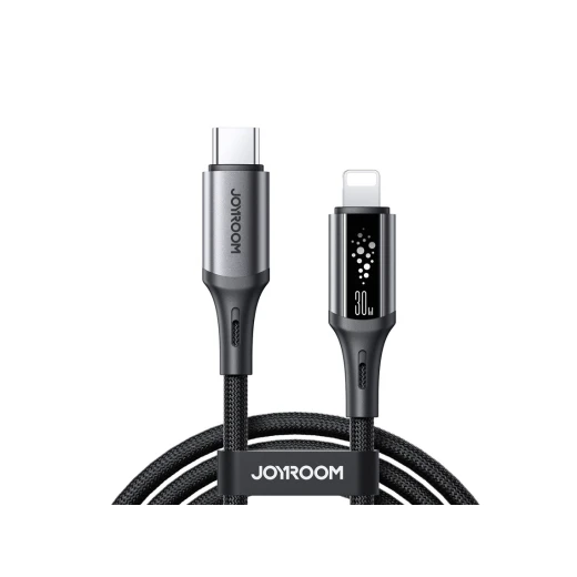 كيبل شحن Joyroom S A60 USB C إلى Lightning بقوة 30 واط بطول 1.2 متر أسود شحن سريع كيبل شحن Joyroom S A60 USB C إلى Lightning بقوة 30 واط بطول 1.2 متر أسود شحن سريع