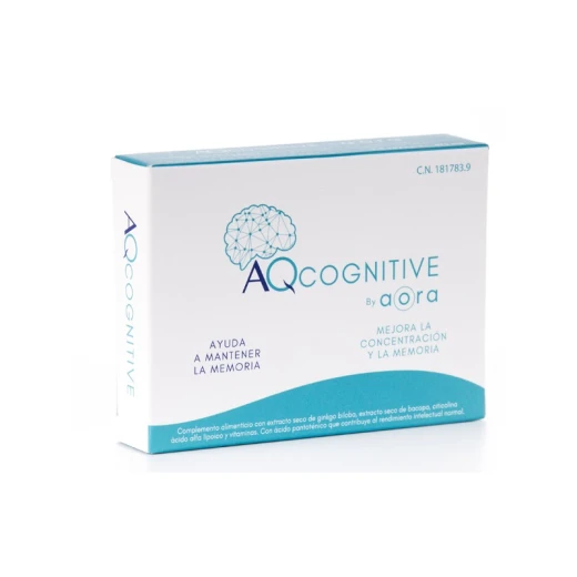 مكمل غذائي AORA AQCognitive لتعزيز القدرات الذهنية، 30 كبسولة، يحسن الذاكرة والتركيز مكمل غذائي AORA AQCognitive لتعزيز القدرات الذهنية، 30 كبسولة، يحسن الذاكرة والتركيز