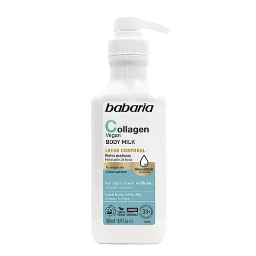 Babaria Vegan Collagen Body Milk 500ml, Intensive Hydration, Cruelty Free, Daily Use Babaria Vegan Collagen Body Milk 500ml, Intensive Hydration, Cruelty Free, Daily Use