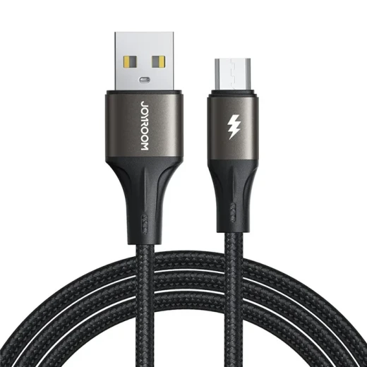 Joyroom SA25 AM3 Micro USB Cable 3A Fast Charging Black 3 Meter Durable Data Transfer Compatible with Multiple Devices Joyroom SA25 AM3 Micro USB Cable 3A Fast Charging Black 3 Meter Durable Data Transfer Compatible with Multiple Devices
