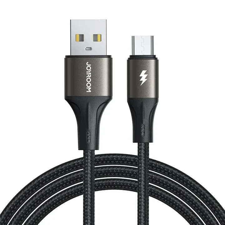 Joyroom SA25 AM3 Micro USB Cable 3A Fast Charging Black 3 Meter Durable Data Transfer Compatible with Multiple Devices - Joyroom