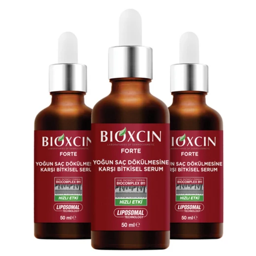 Bioxcin Forte Anti Hair Loss Serum 3 x 50ml, Biotin & Keratin for Thicker Hair - Image 2