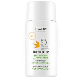 Babe Super Fluid Mattifying Sunscreen 50SPF 50ml, Oil Control, UVA/UVB Protection