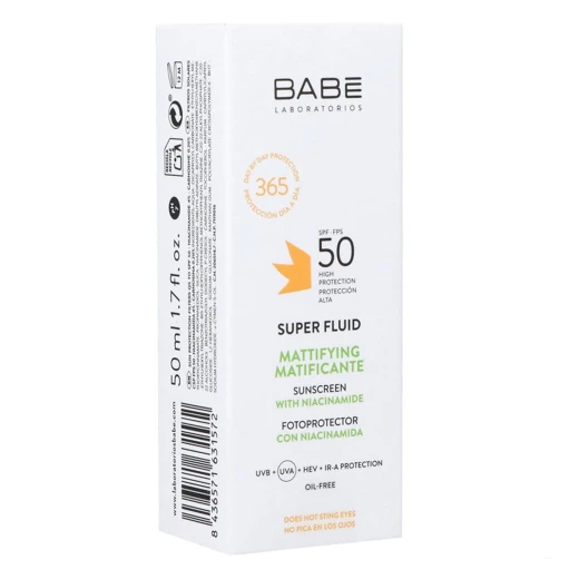 Babe Super Fluid Mattifying Sunscreen 50SPF 50ml, Oil Control, UVA/UVB Protection - Image 2