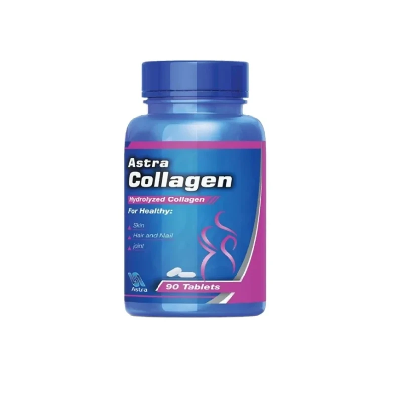 Astra Collagen 90 Tablets Dietary Supplement for Enhanced Skin, Hair, and Joint Health Support, Powerful Formula - Astra