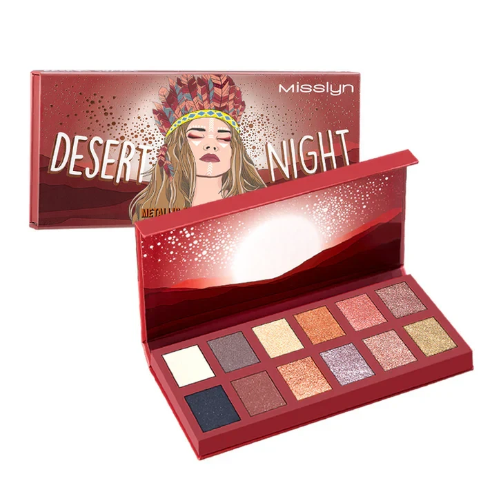 Misslyn Desert Night Metallic Eyeshadow Palette 12 x 0.7g, 4 Burning Desire - Misslyn