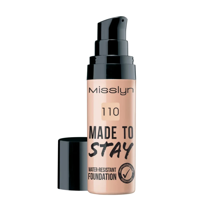 Misslyn Made To Stay Water Resistant Foundation 30ml, 110 Light Rosy Nude - Misslyn
