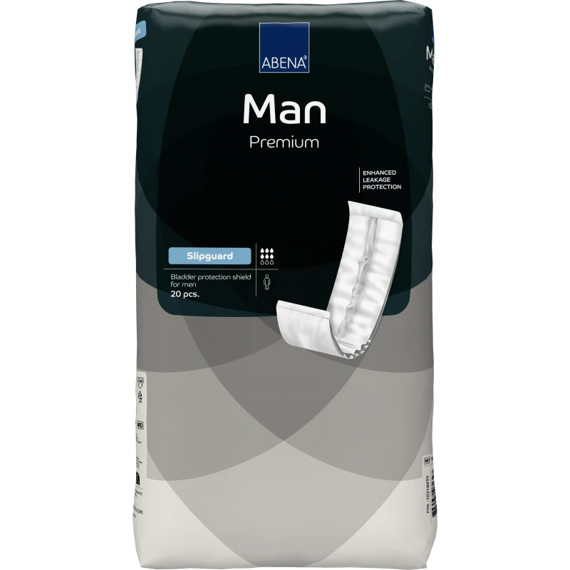 Abena Man Premium Slipguard 900ml Incontinence Pads for Men, 20 Pack - Abena