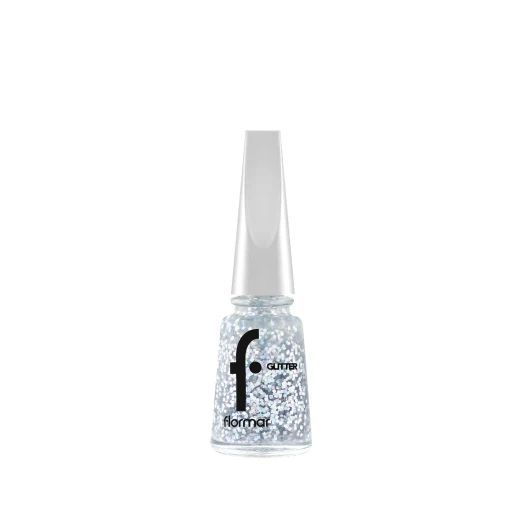 Flormar Glitter Nail Enamel GL01 Stardust, Long Lasting Shimmering Nail Polish, 11 G Flormar Glitter Nail Enamel GL01 Stardust, Long Lasting Shimmering Nail Polish, 11 G