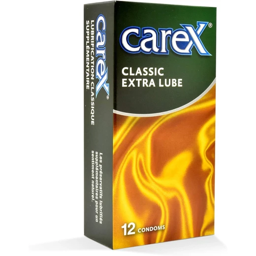 Carex Classic Extra Lube Condoms 12 Piece Pack, Smooth, Lubricated, Natural Latex Carex Classic Extra Lube Condoms 12 Piece Pack, Smooth, Lubricated, Natural Latex