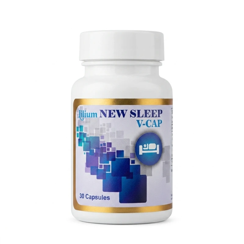 Lilium New Sleep V 30 Capsules Enhanced Sleep Quality Formula Featuring Melatonin, Valerian Root, and Chamomile for Restful Nights and Reduced Sleep Disturbances - Lilium