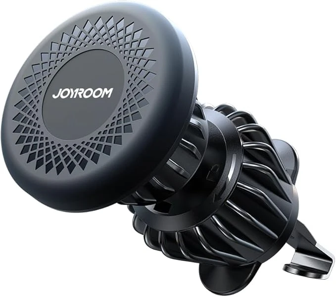 JOYROOM JR-ZS356 Magnetic Car Phone Mount Air Vent Black Strong Magnetic Phone Holder One Hand Operation Adjustable Viewing Angles Secure Car Accessory for Navigation Use - Joyroom
