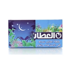 شاي زهورات من العطار، أعشاب طبيعية للاسترخاء، 20 كيس. مزيج ممتاز من الأعشاب لتهدئة الأعصاب وتقليل التوتر. استمتع بكوب مهدئ في أي وقت. مثالي لطعم المساء.