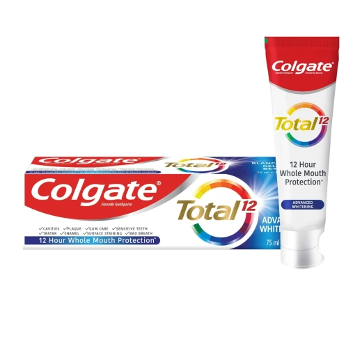 Colgate Total Active Protection Advanced Whitening Toothpaste 75ml for Complete Oral Care with Anti Cavity and Plaque Protection Colgate Total Active Protection Advanced Whitening Toothpaste 75ml for Complete Oral Care with Anti Cavity and Plaque Protection