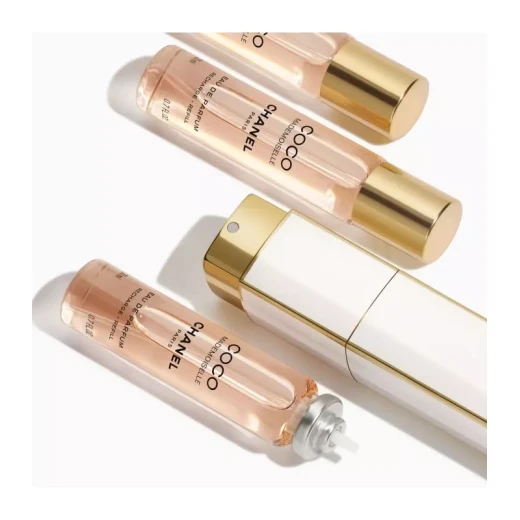 Chanel Coco Mademoiselle Eau De Parfum Twist And Spray Refillable Set 3 x 20ml Travel Size Fresh Floral Fragrance for Women. Luxurious Scent. - Chanel - Image 2