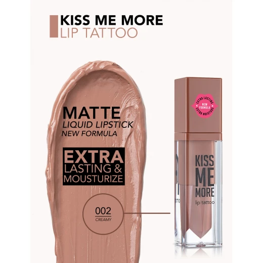 Flormar Kiss Me More Lip Tattoo Creamy Long Lasting Matte Liquid Lipstick 3.8 ML - Flormar - Image 3