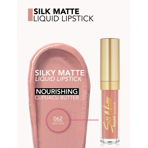 Flormar Silk Matte Liquid Lipstick 062 Daily Latte Long-Lasting Color 4.5g - Flormar - Image 3