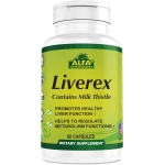 Alfa Liverex 60 Cap Detox and Liver Health Supplement with Milk Thistle - Alfa Vitamins