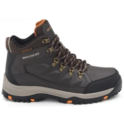 Skechers Relment Men's Trail Shoes Water Repellent 43 Chocolate Color Featuring Air Cooled Memory Foam Insole Comfortable Outdoor Adventure Footwear For Men 204642 CHOC