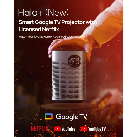 XGIMI Halo+ Portable Projector 1080P Full HD LED DLP Smart Projector 700 ISO Lumens HDR10 HLG Android TV Chromecast Built-in WiFi Bluetooth 5.0 Auto Keystone Auto Focus 200 Inch Home Cinema Gaming Low Latency 26.5ms Battery Portable Projector - XGIMI - Image 4