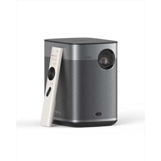 XGIMI Halo+ Portable Projector 1080P Full HD LED DLP Smart Projector 700 ISO Lumens HDR10 HLG Android TV Chromecast Built-in WiFi Bluetooth 5.0 Auto Keystone Auto Focus 200 Inch Home Cinema Gaming Low Latency 26.5ms Battery Portable Projector