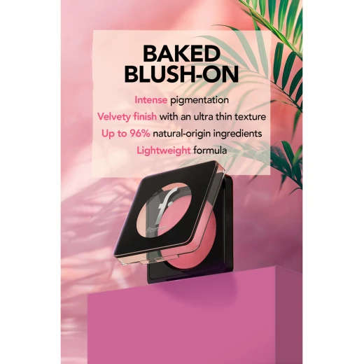Flormar Baked Blush-On 048 Pure Peach 4g, Long-Lasting Powder Blush for Cheeks - Flormar - Image 3