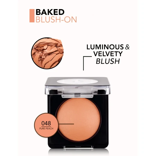 Flormar Baked Blush-On 048 Pure Peach 4g, Long-Lasting Powder Blush for Cheeks - Flormar - Image 5